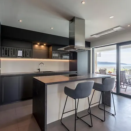 Beachfront With Heated Infinity Pool And Direct Sea Access Near Split